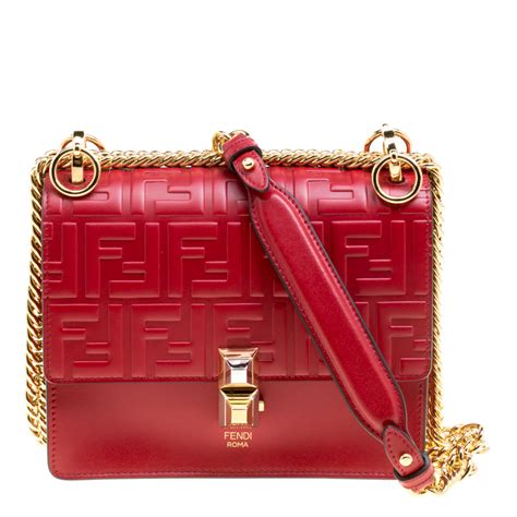 fendi red bag|fendi pre owned bags.